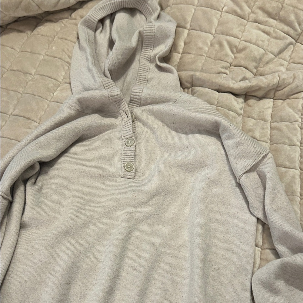 Patagonia Light Gray Hooded Pullover